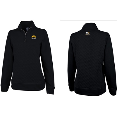GOC5368BLK • Ladies' Black Quilted Pullover